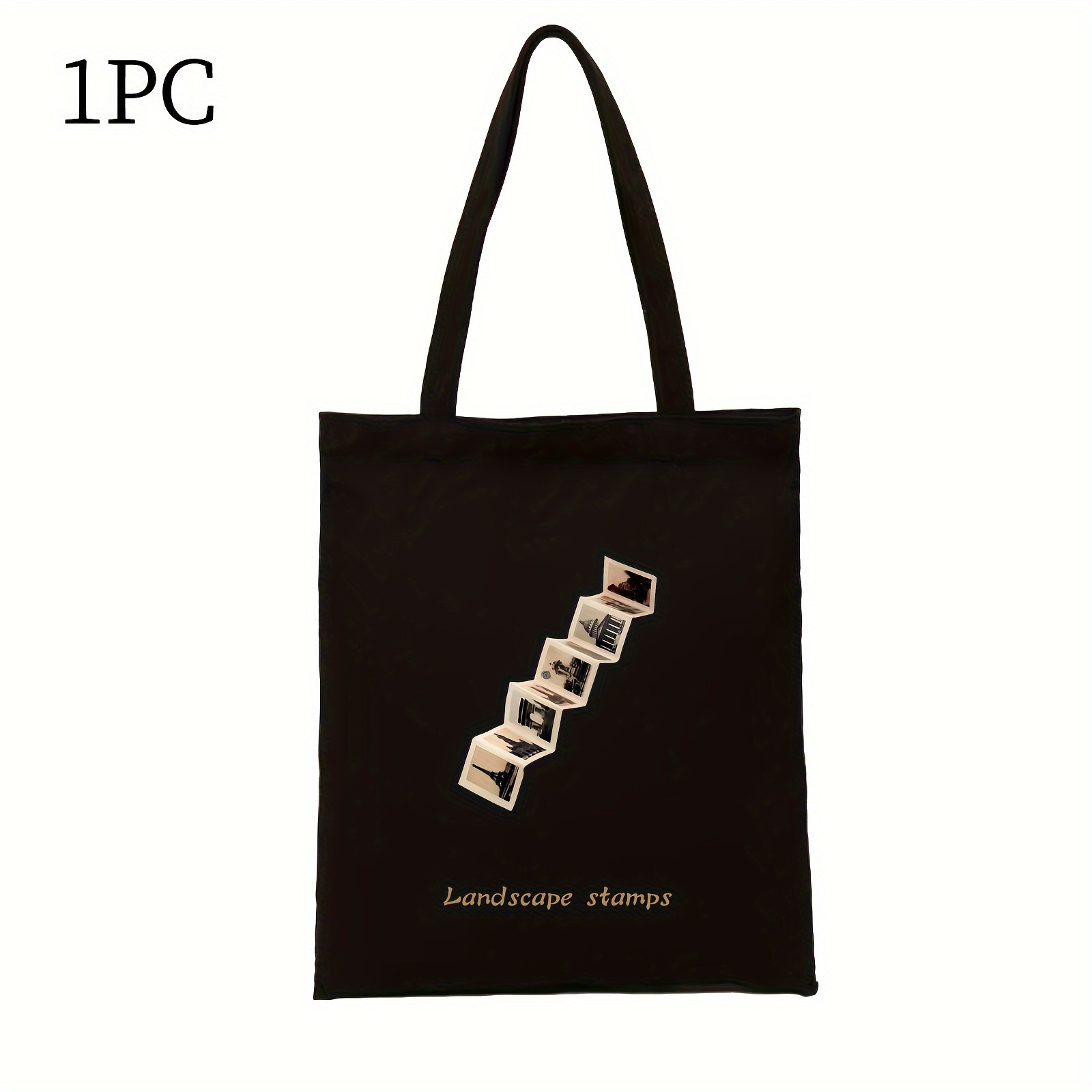 1pc Men's Customized Stamp Canvas Bag, Capable for Name and Other Information, Outdoor Shoulder Bag,Temu