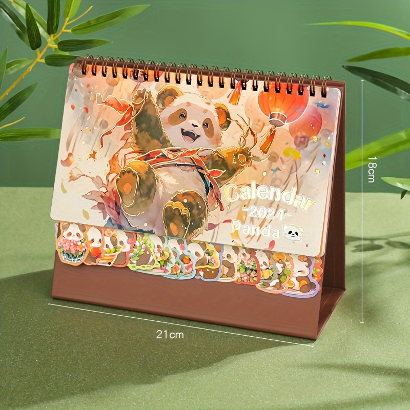 2024 Panda Calendar New Year Creative Calendar Cartoon Panda - Temu