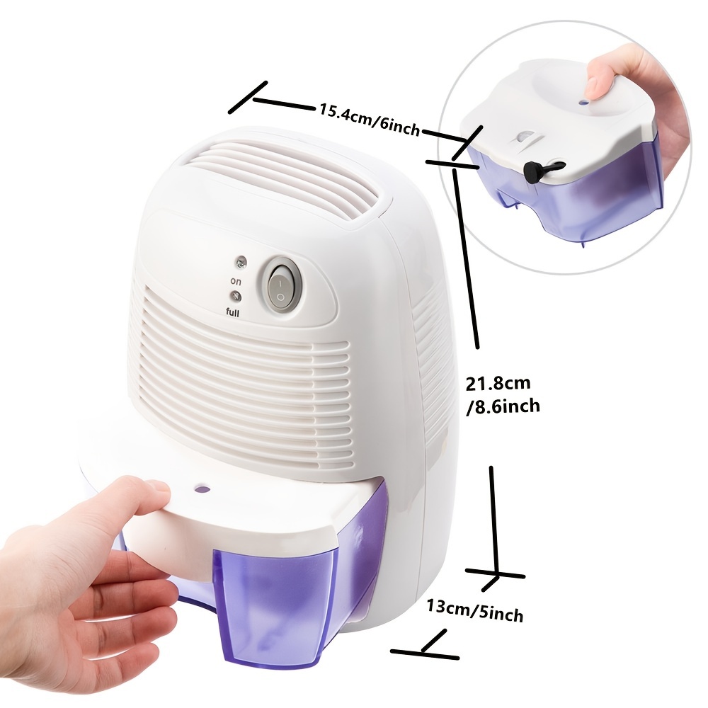 Mini déshumidificateur d'air portable de 500 ml pour la maison, la chambre,  la salle de bain, l'armoire, la voiture, le garage, le bureau 