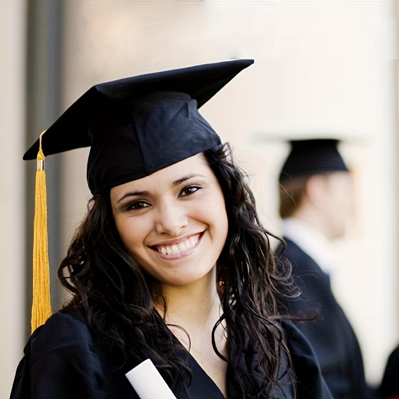 Unisex Adult Matte Graduation Cap Graduation Hat with Tassel Adjustable for  High School and College