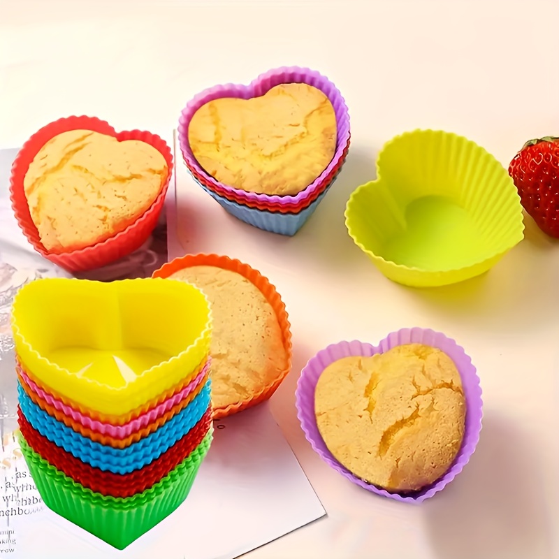 Muffin Cup Cake Mold Flower Shaped Muffin Cup Mold Silicone - Temu