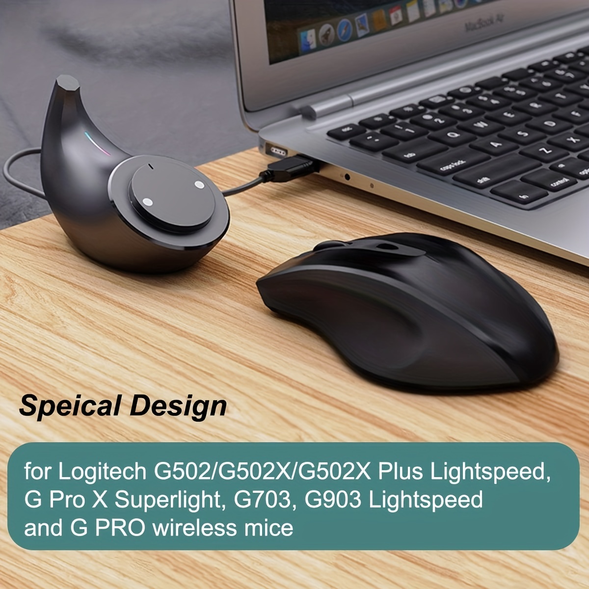Mouse Wireless Charger For Logitech G Pro X Superlight G502 X Plus