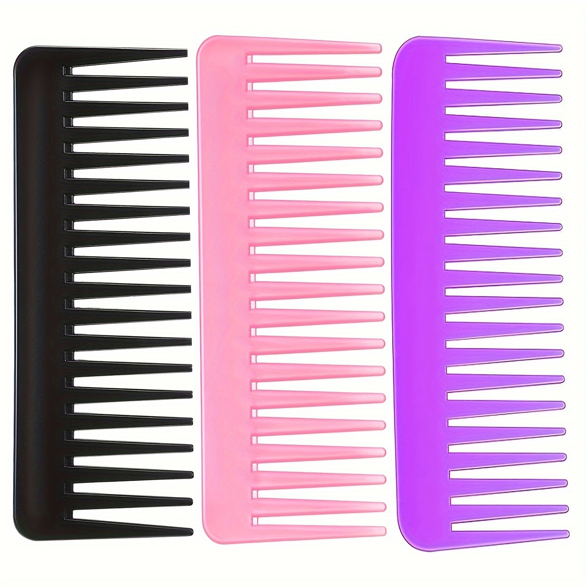 E-shop 3Pcs Breitzahnkamm Entwirrungskamm Ohne Griff Entwirrungskamm Haarstyling Shampoo Kamm