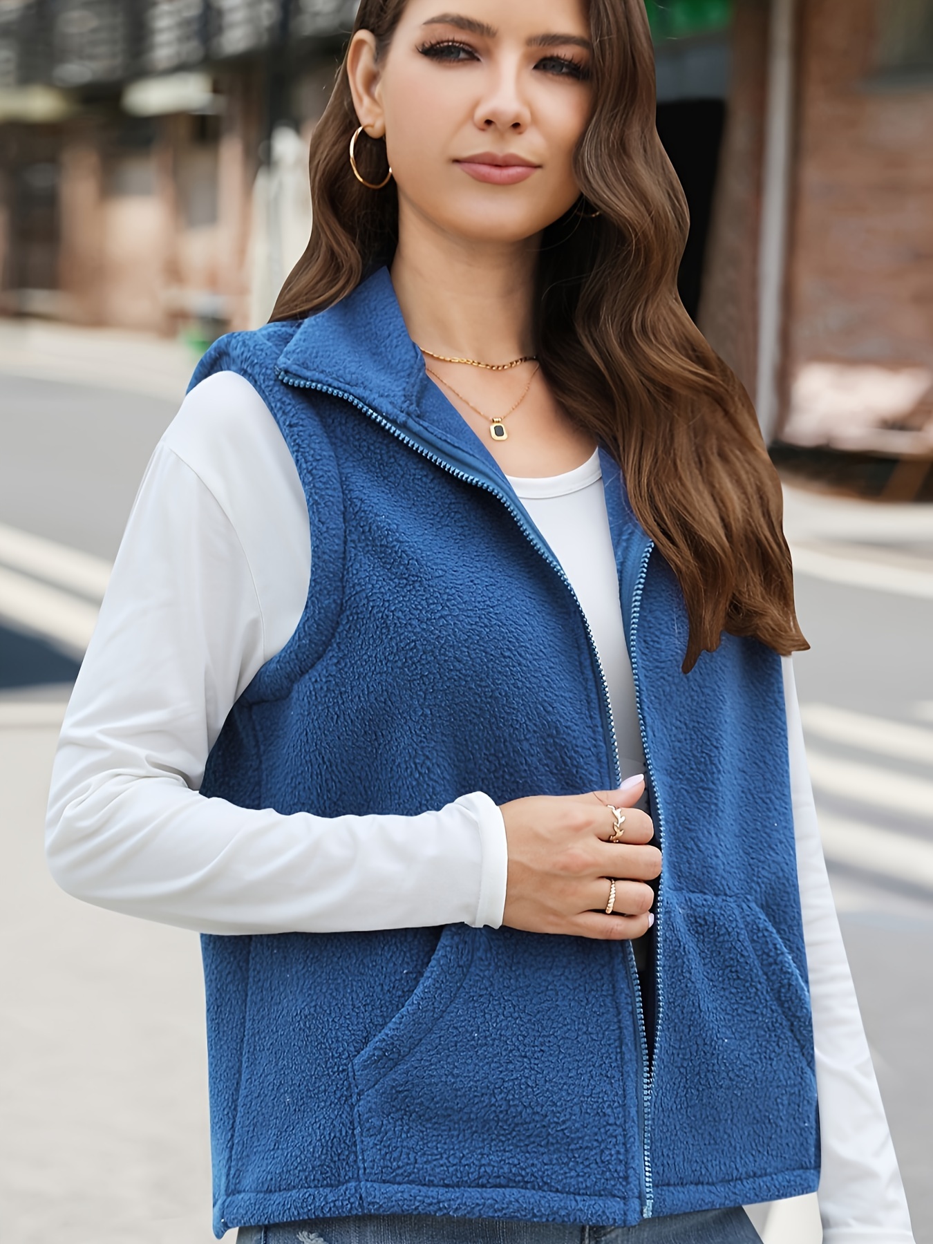 Women Thermal Vest Winter Warm Solid Color Basic Cold Weather