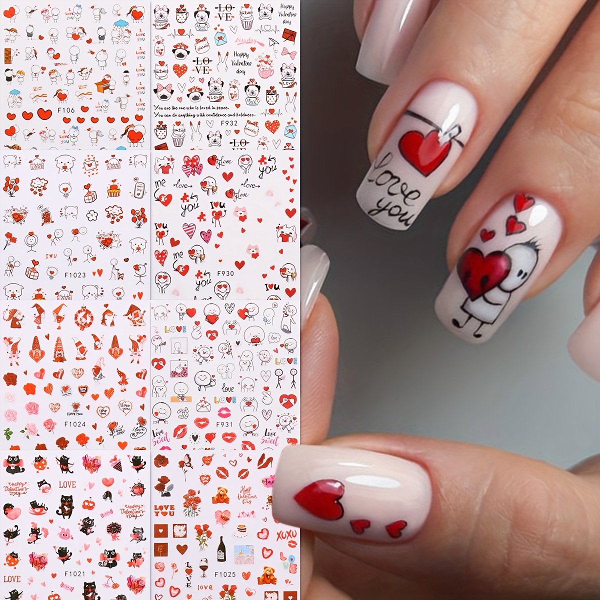 Buy Bow Nail Decals in Red OR Black Online in India - Etsy