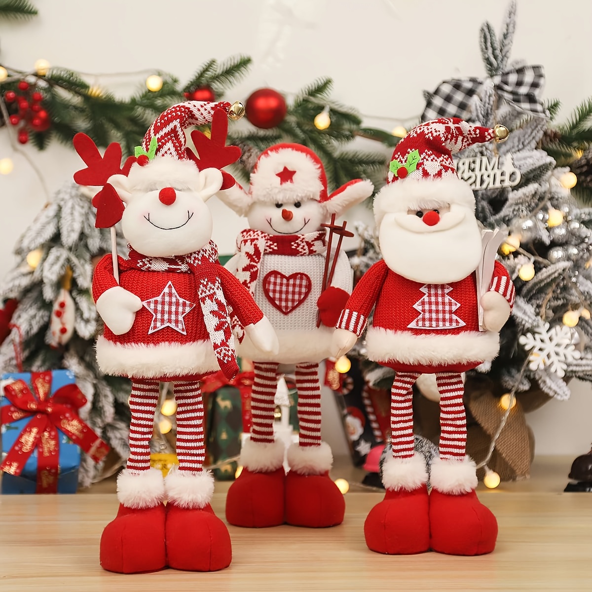 Christmas Christmas Tree Decorations Santa Claus Snowman - Temu