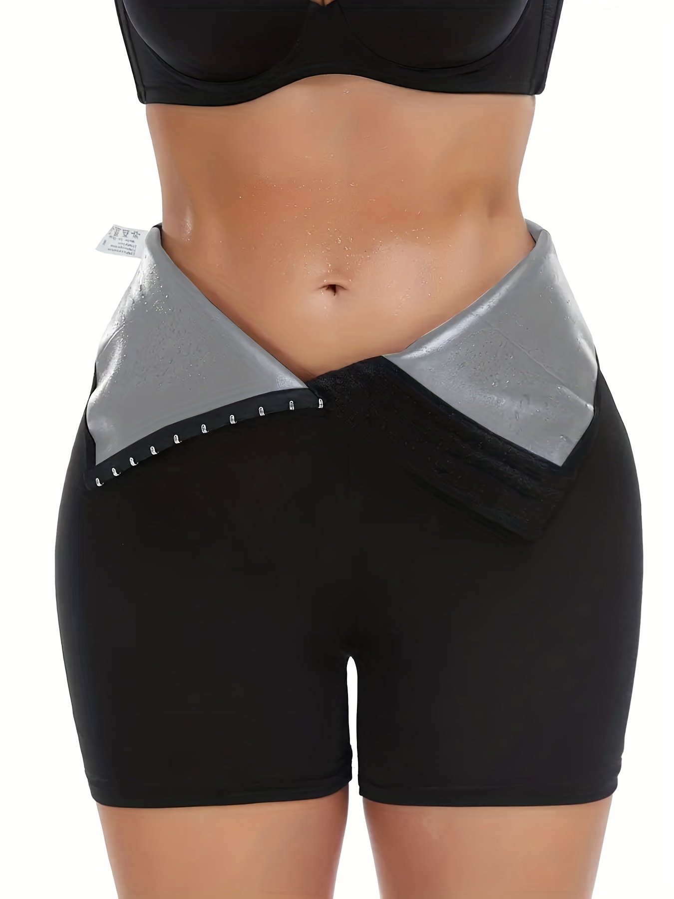 Breasted Adjustment Butt Lifting Yoga Sauna Sweat Shorts - Temu Canada