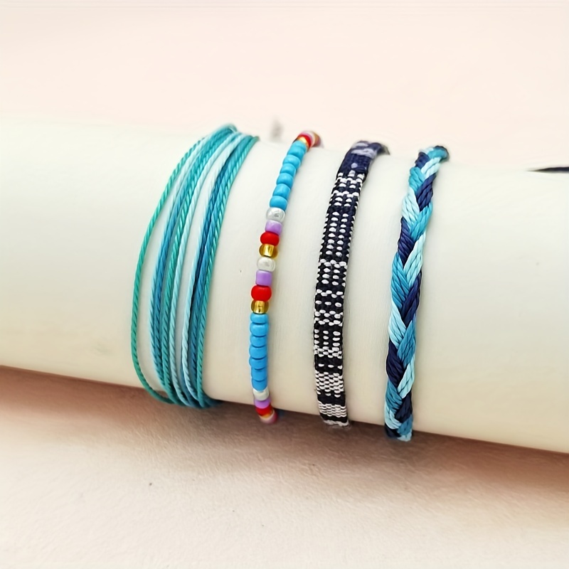 Colorful Soft Clay Braided Bracelets Elegant Bohemian Style - Temu