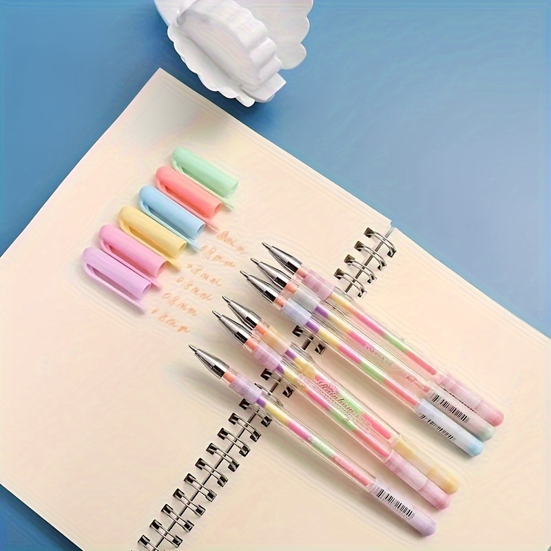 Color Rainbow Pens 6 in 1 Drawing Pens Glitter Pens - Temu