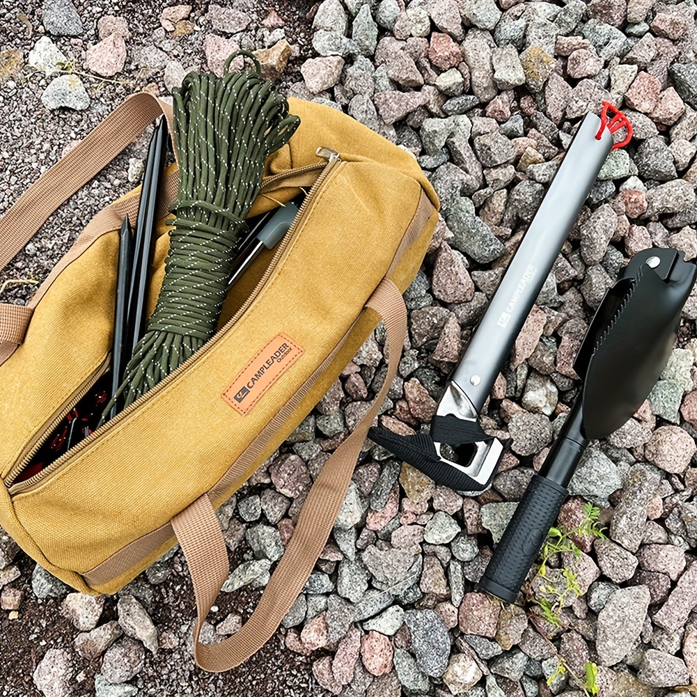 New Portable Camping Canvas Storage Bag Cylinder Hand Carrying Ground Nail  Bag