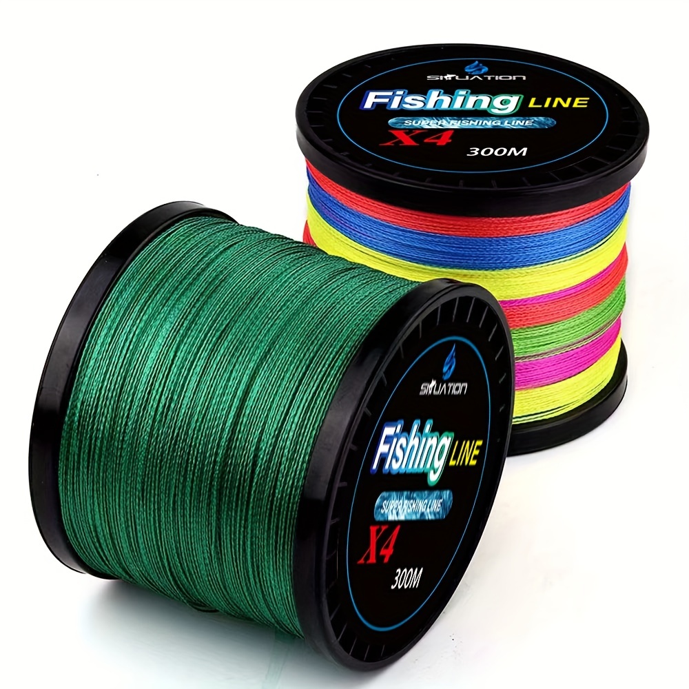 1pc 300m/328yds Durable 4-strand Braided PE Line, High Strength Fishing  Line, Fishing Accessories