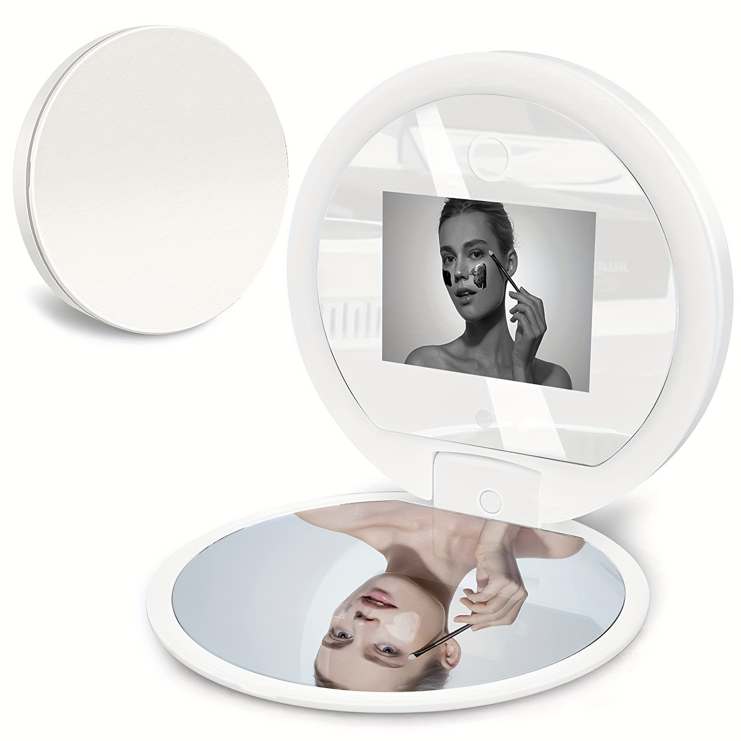Espejo de aumento de 30X con ventosa, espejo de maquillaje redondo para  baño, espejos de tocador portátiles, herramientas de cosméticos - AliExpress