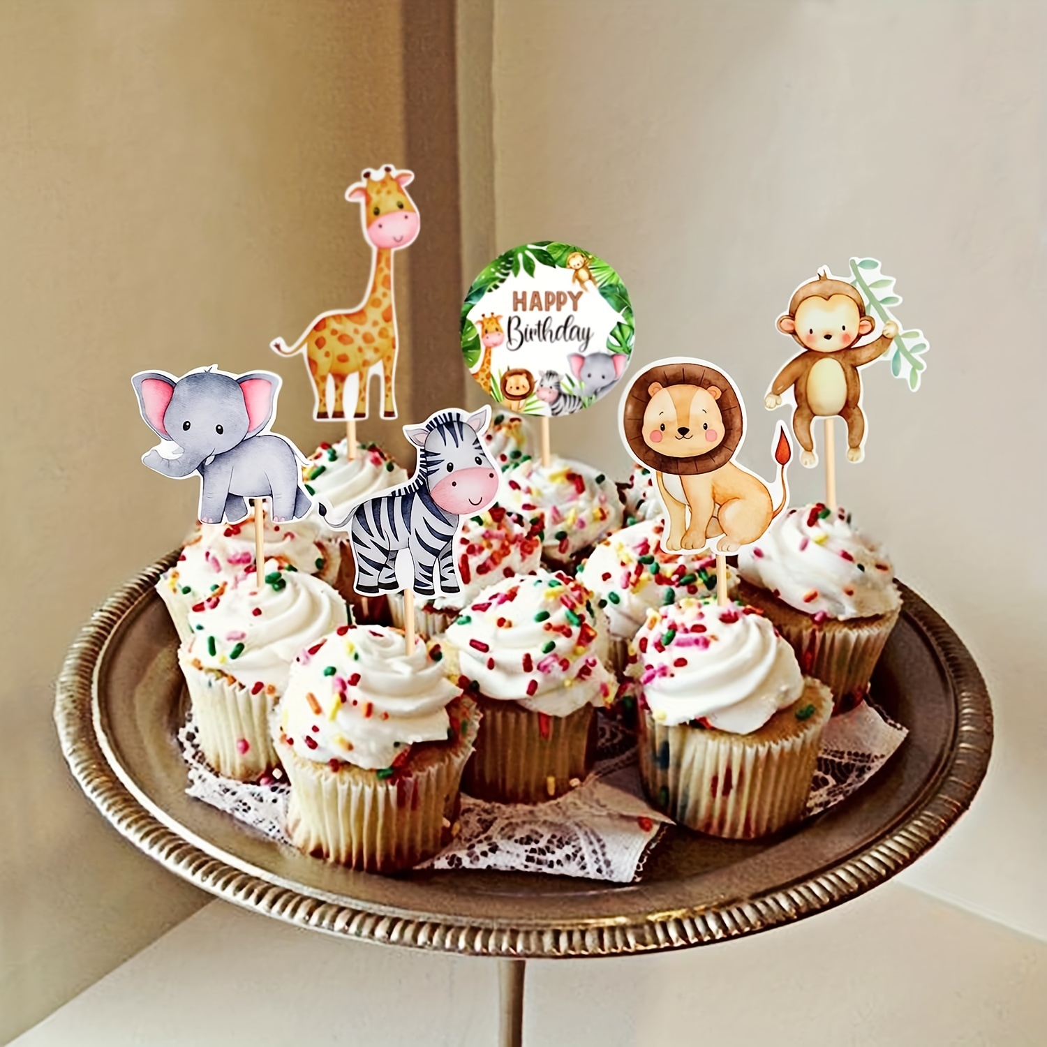 33 pièces vache premier anniversaire cupcake topper Algeria