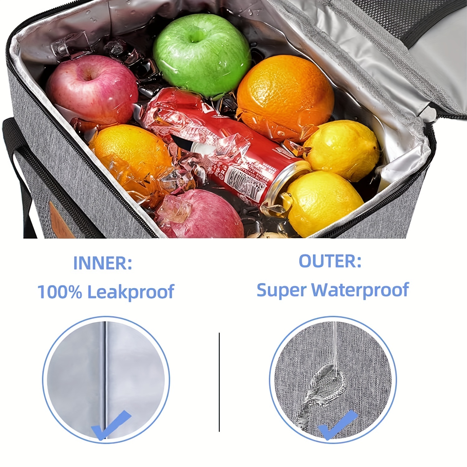 14L Large Insulated Bag Soft Cooler Bag For Women & Men