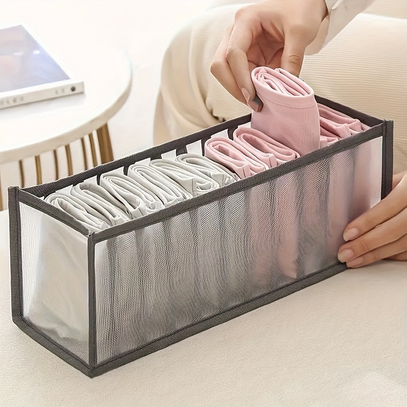  Arkutor Grid Underwear Drawer Organizer Foldable Box