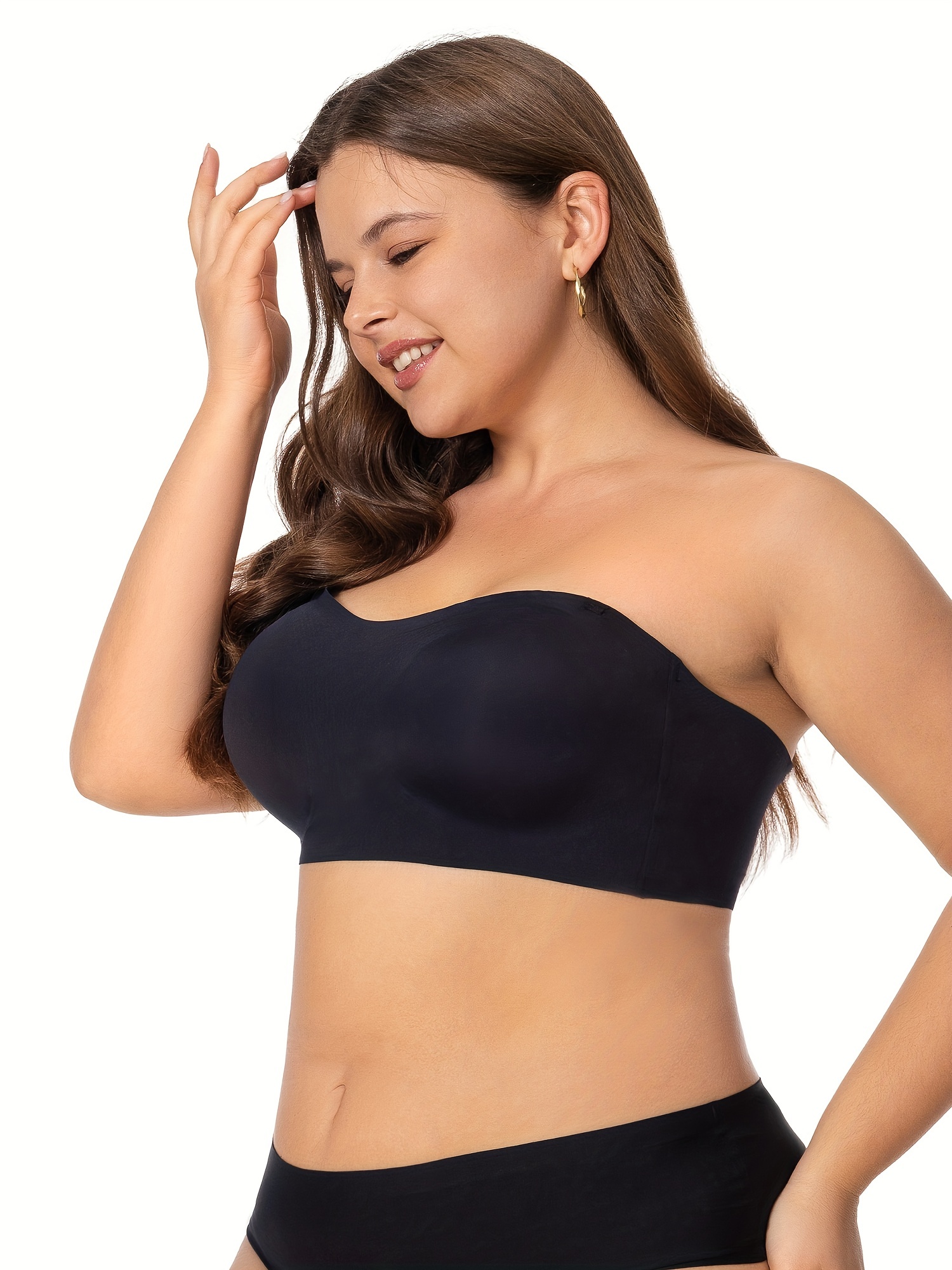 Strapless Bra Sets for Women Curve Bras Women 2023 Black Wireless
