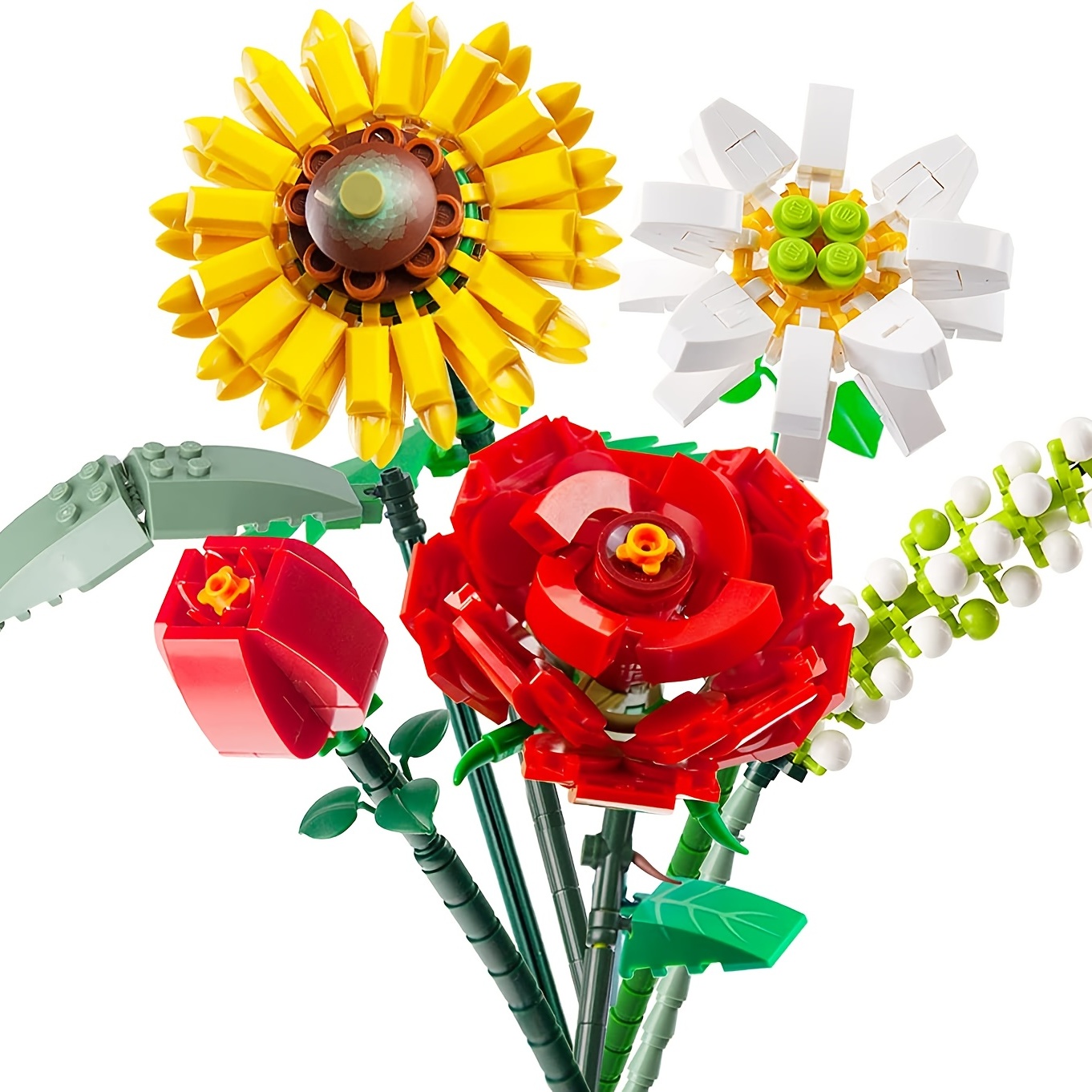 Bouquet De Fleurs Lego, Ensemble De Collage De Blocs pour Adultes