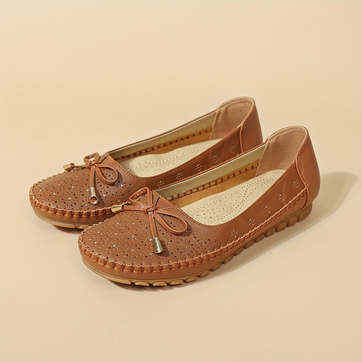 women s solid color elegant flast bowknot decor soft sole details 20