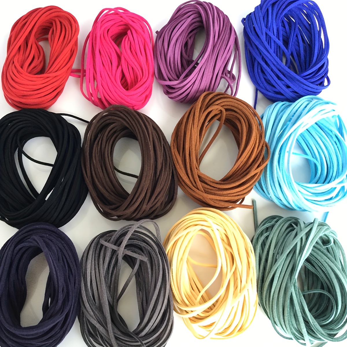 Suede Cord Faux Leather Cord String Rope Thread for Bracelet Necklace  Beading Jewelry DIY Crafts ( 3 Colors, 33 Yards), Suede