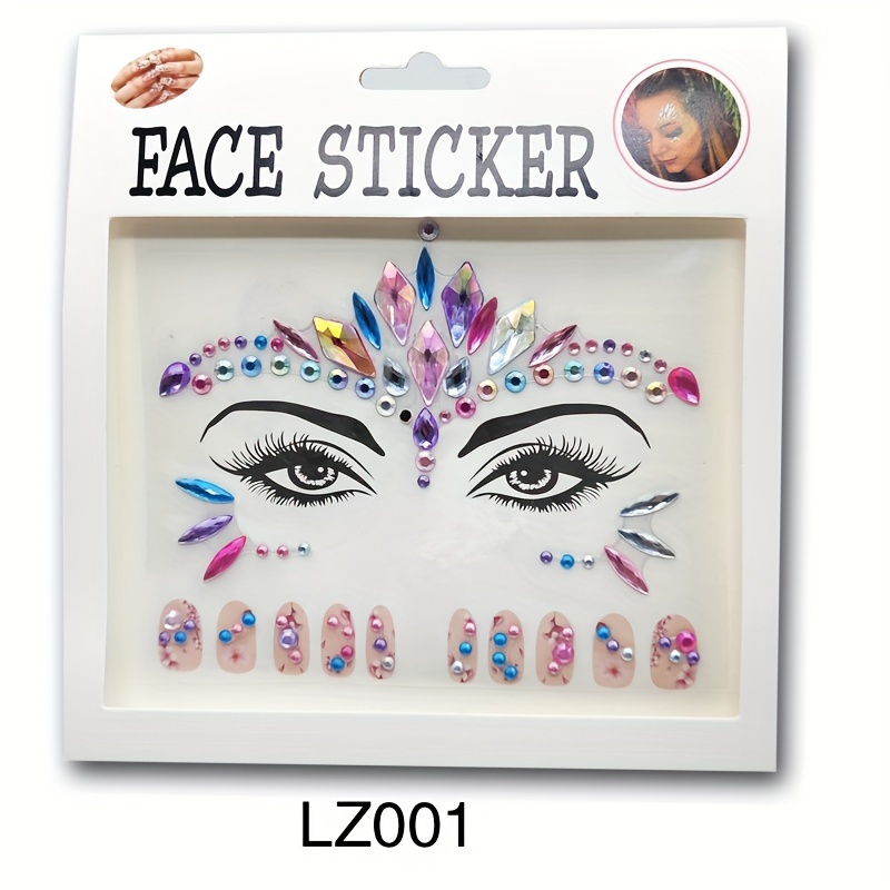 Laser Light Gem Crystal Diamond Stickers Makeup Stickers, Gem Decor  Stickers For Face, Stage Makeup Stickers For Students, Glossy Diamond Nail  Art Sti