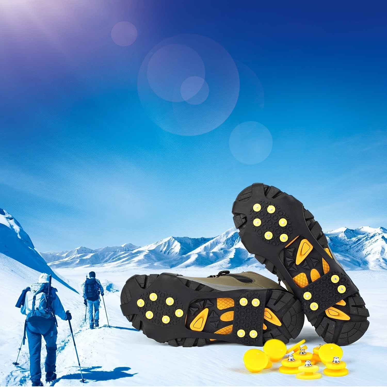 Compre 24 Dientes Crampones Nieve Antideslizante Cubierta Del