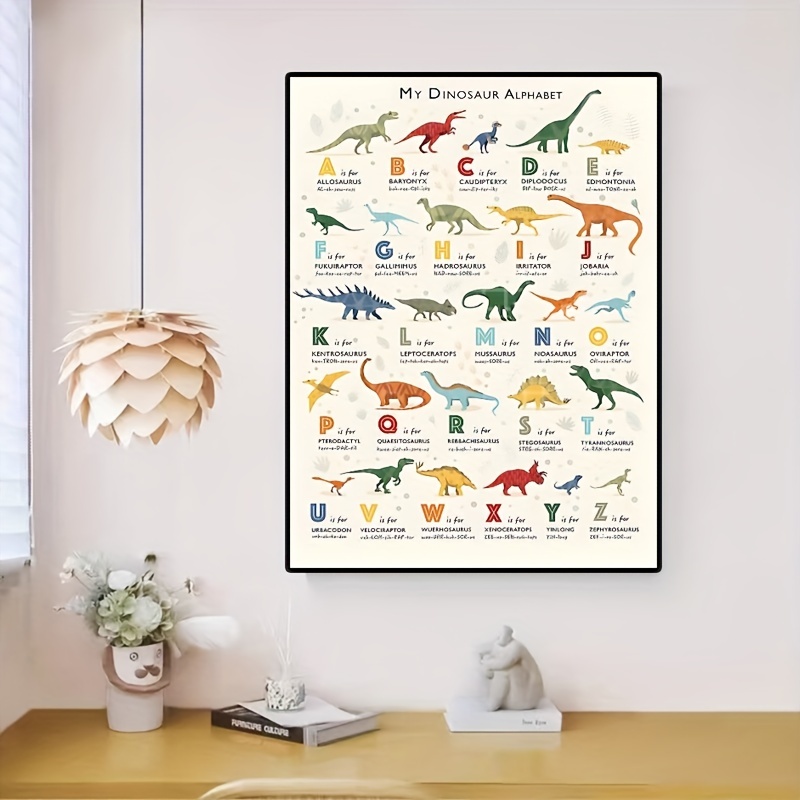 Dinosaur Poster Picture Canvas Painting Living Room Decor - Temu