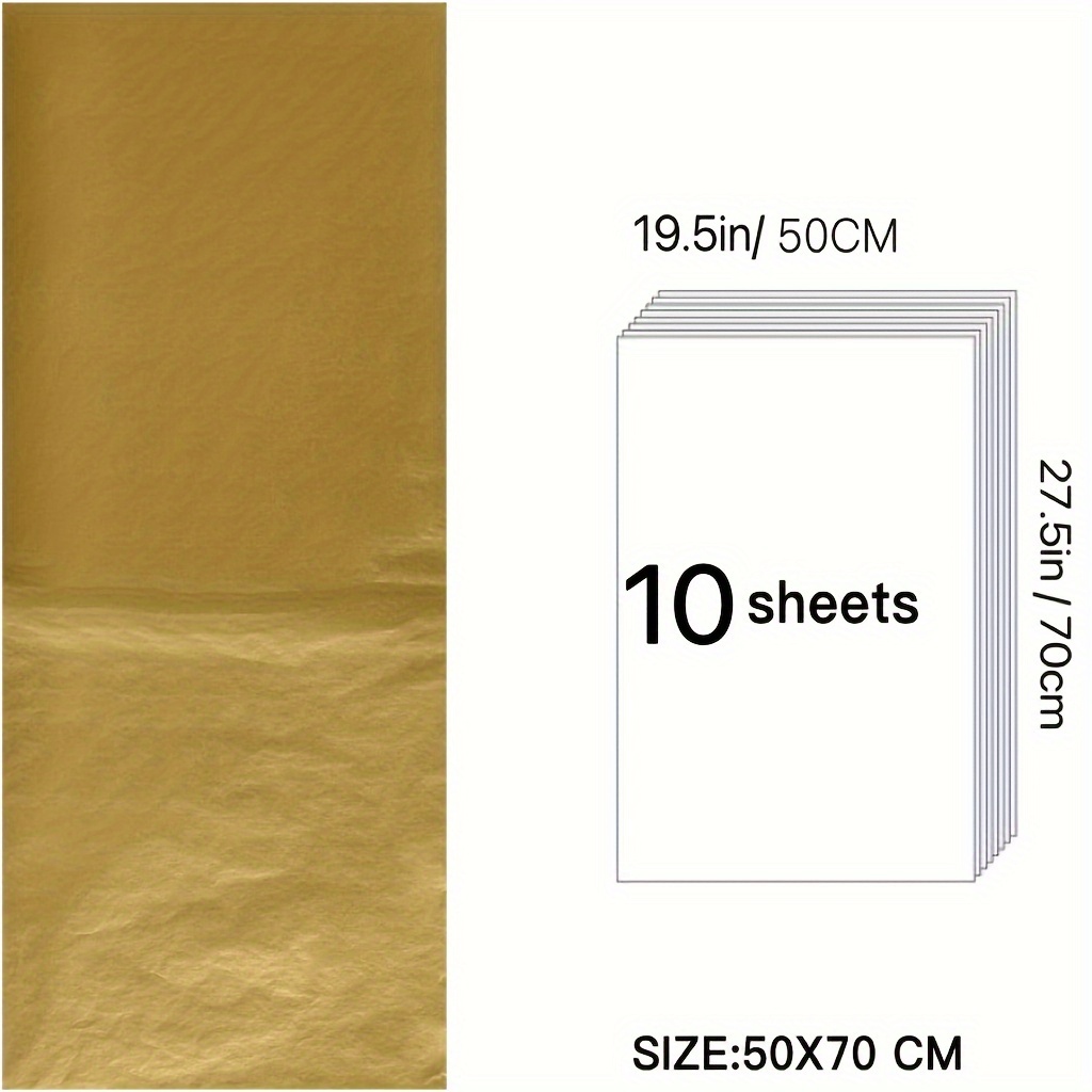 Gift Wrapping Tissue Paper Metallic Golden Tissue Paper For - Temu