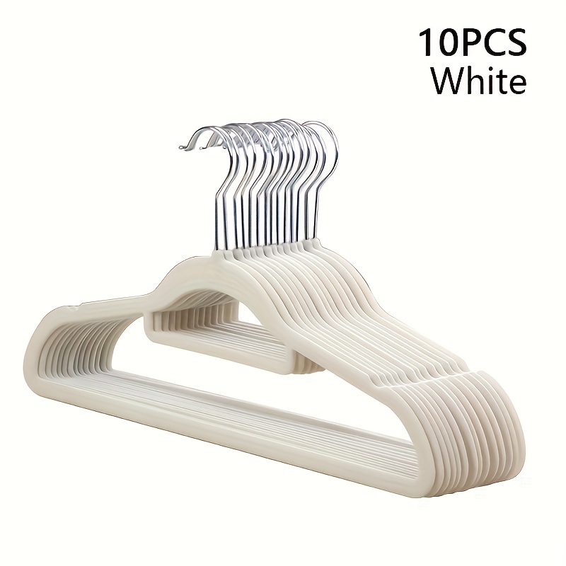 Non-Slip Velvet Clothing Hangers, 100 Pack, Off-White Organizer