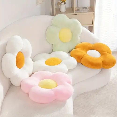 1pc Flower Shaped Pillow Cute & Comfy Floor Pillows & Cushions Room Decor For Sofa Couch Bed Car Reading, Lounging Gift