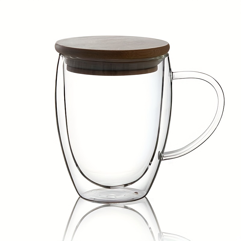 Double Walled Glass Coffee Mugs,insulated Layer Coffee Cups,clear  Borosilicate Glass Mugs For Cappuccino,tea,latte,espresso,hot Beverage For  Commercial - Temu