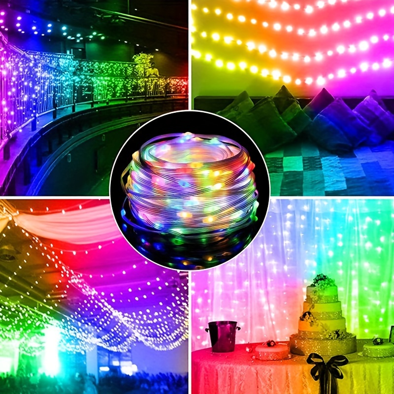 Smart Led Bulbs Outdoor String Lights Rgb Color Changing - Temu