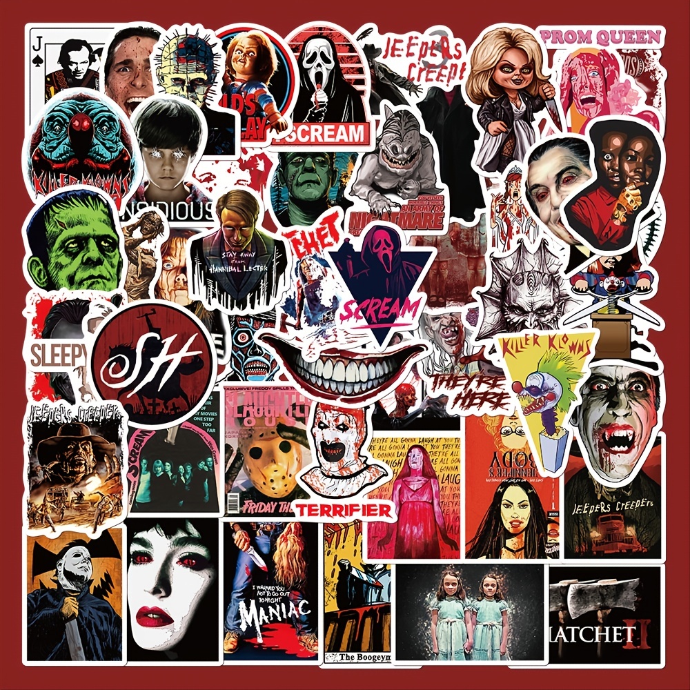Horror Stickers Horror Gifts Horror Movie Stickers - Temu