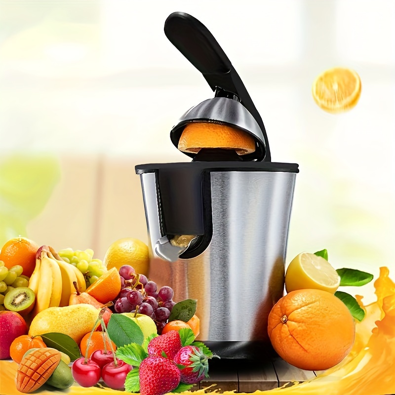 FOHERE Orange Juice Squeezer Electric Citrus Juicer with Two  Interchangeable Cones Suitable for orange, lemon and Grapefruit, Brushed  Stainless Steel