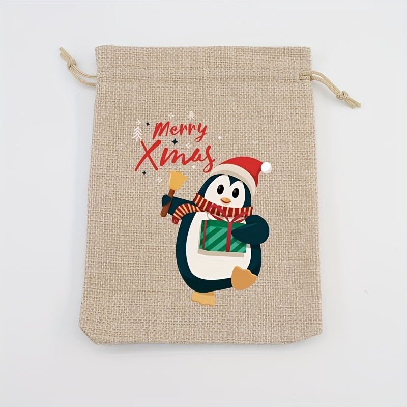Natural Jute Bags Christmas Drawstring Gift Bag Pouches - Temu