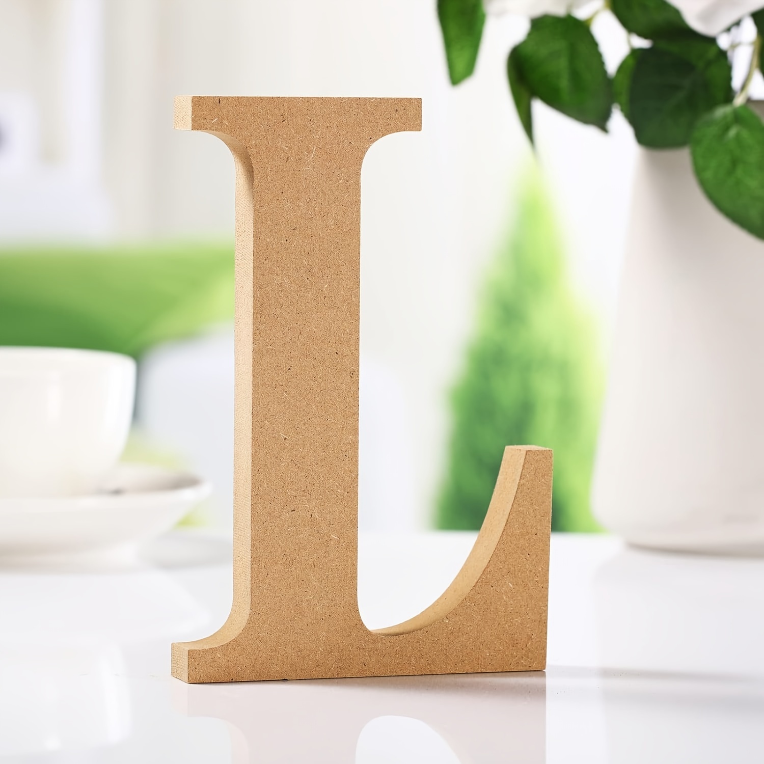 Letras de madera grandes de 12 pulgadas, letras grandes de madera en forma  de P, recortes en blanco, sin terminar, letras del alfabeto de madera
