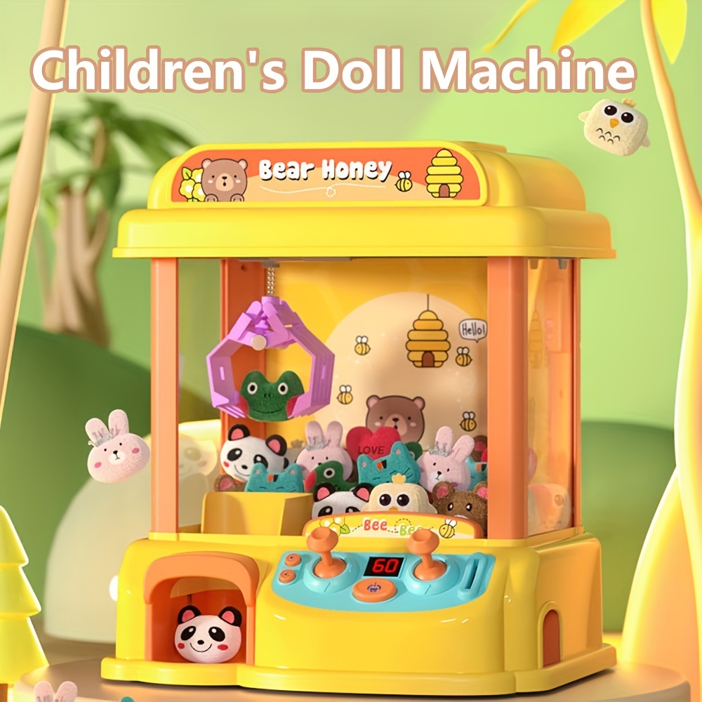 Automatic Doll Machine Toy for Kids Mini Cartoon Coin Operated
