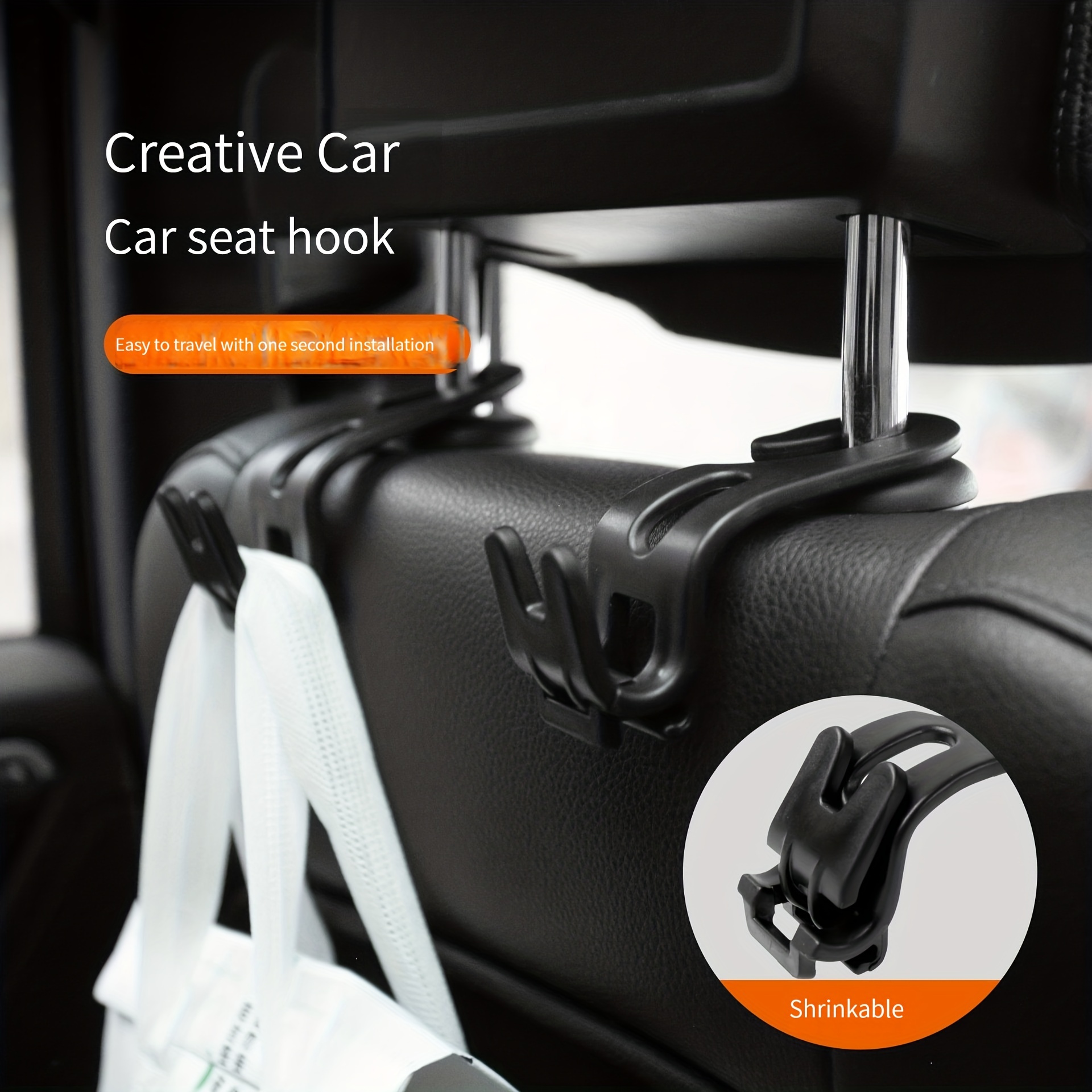 1 Stück Auto-rückenlehnenhaken, Multifunktionale Rücksitzhalterung,  Kreativer Versteckter Autositz-rückenhaken Aus Kunststoff, Kreativer  Sitz-kopfstützenhaken, Autohaken - Auto - Temu