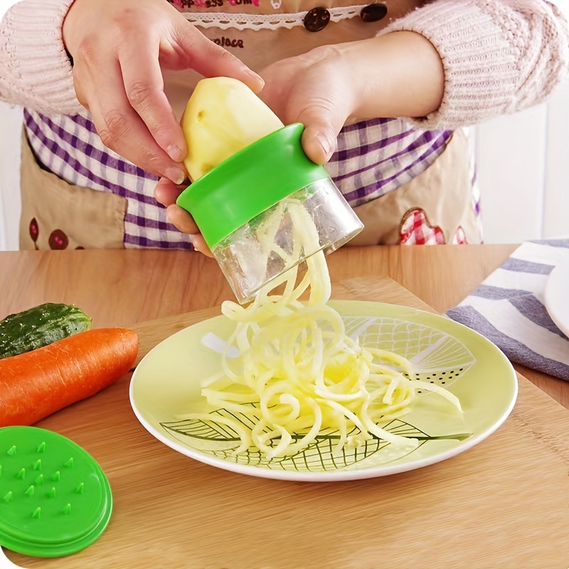 1pc, Vegetable Spiralizer, Manual Zucchini Noodle Maker, Zoodles Spiralizer  For Potato, Multifunctional Vegetable Slicer, Fruit Grater, Kitchen Stuff