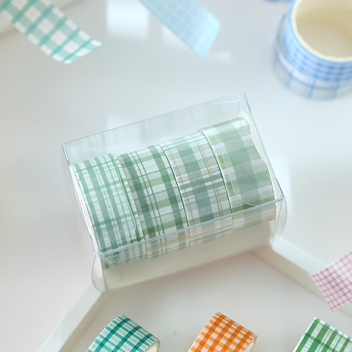 Premium Vintage Washi Tape Set: With Plaid Patterns Perfect - Temu