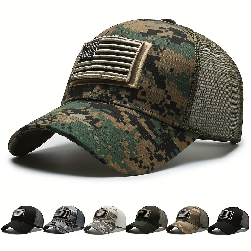 

American Flag Camouflage Baseball For Outdoor Sports And Hiking - For Women & Men