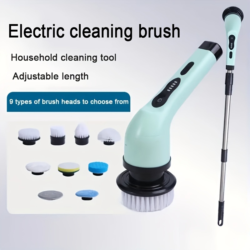 9in1 Electric Spin Scrubber Cordless Shower Cleaning Brush with