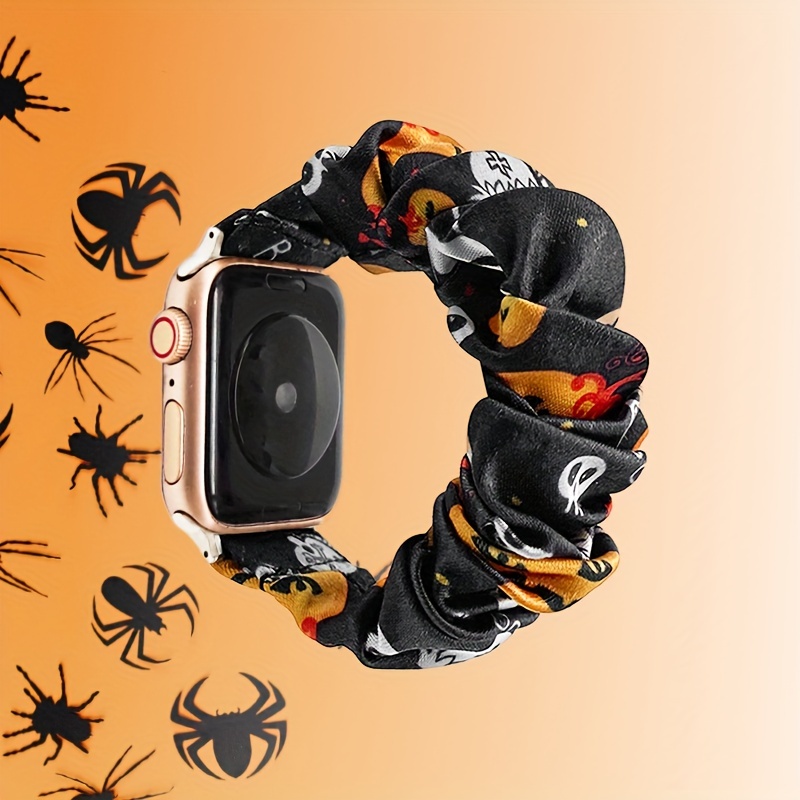 Halloween Theme Scrunchie Watchband Compatible With Watch Cute