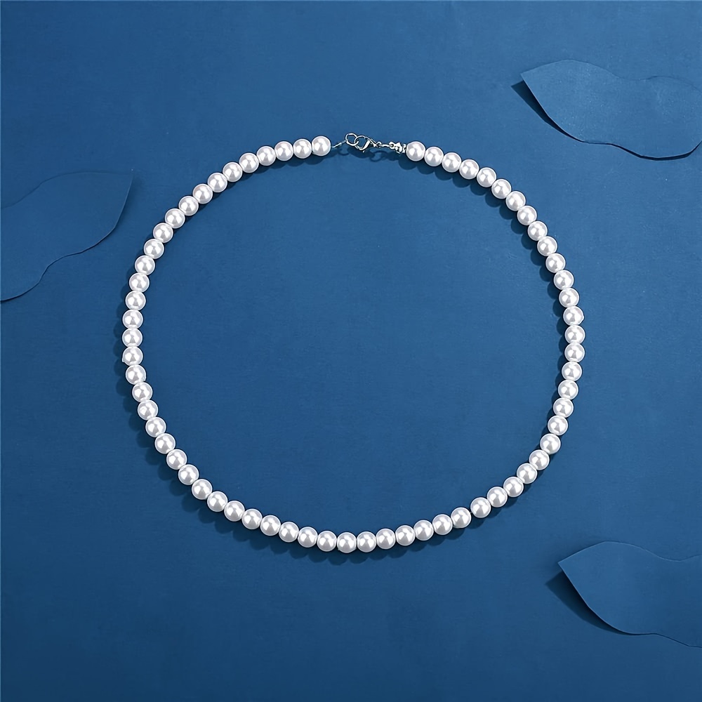 Men's Pearl Bead Necklace for Wedding Banquet
