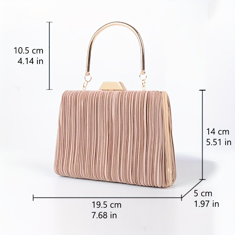 Bolso Noche Satén Fruncido Elegante Bolso Mano Mujer Bolsos - Temu