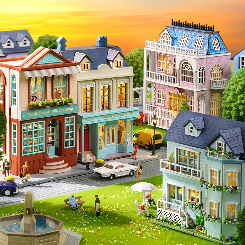 Diy Small House Building Scene Assembly Model Separated Combined Build Toys  Handcraft Assembly Model Toys 3d Stereoscopic Building Blocks Set Birthday  Gift, Today's Best Daily Deals