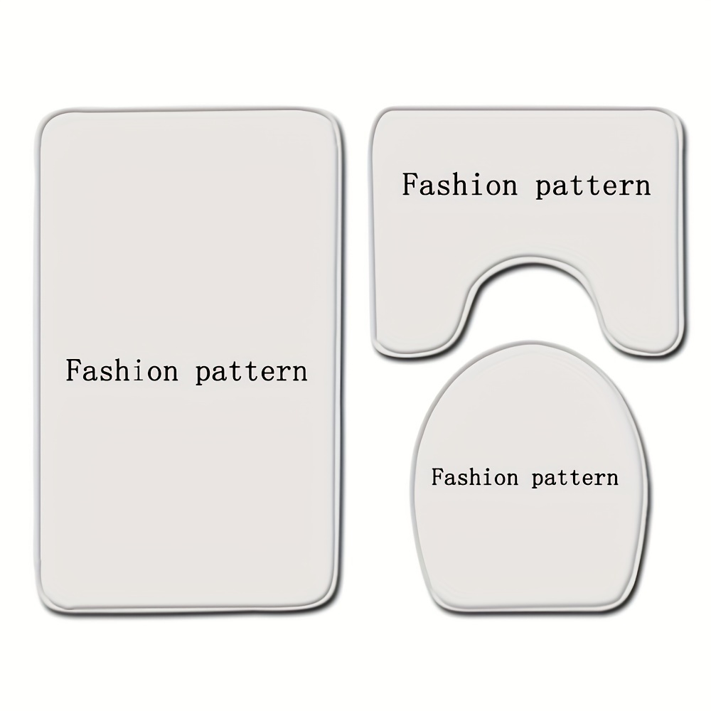 Ocean Inspired Non Slip Bathroom Mat Set Absorbent and Slip Resistant