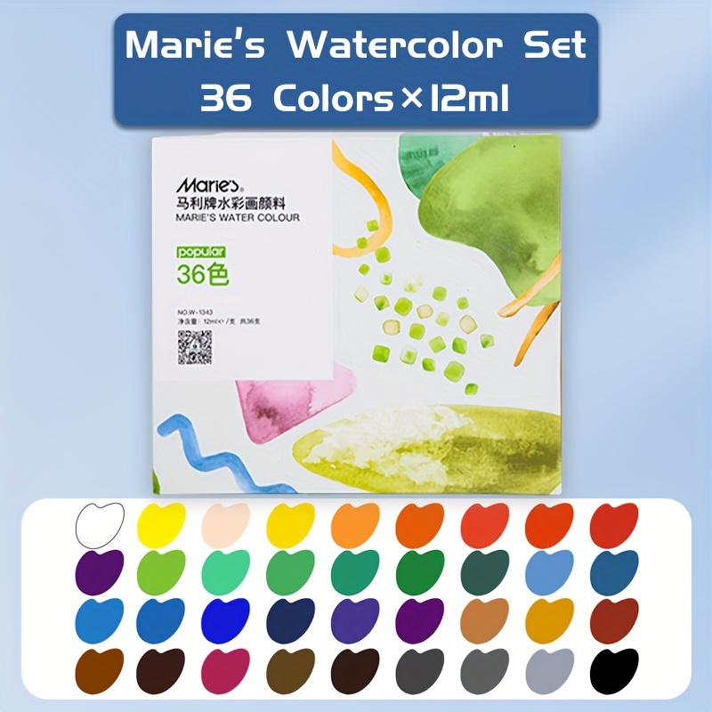 Marie's Watercolor Paint Set 12/18/24/36 Colors Tubes - Temu
