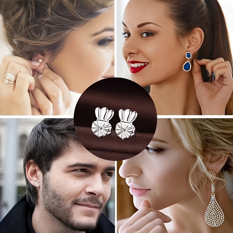 6PCS Heart Silicone Earring Lifter, 14K Gold Plated Love Earring