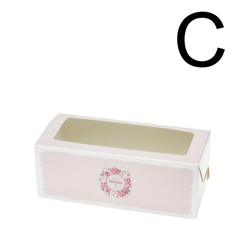 Clear Small Swiss Roll Box With Handle - 14x10x7.3cm – Sweet