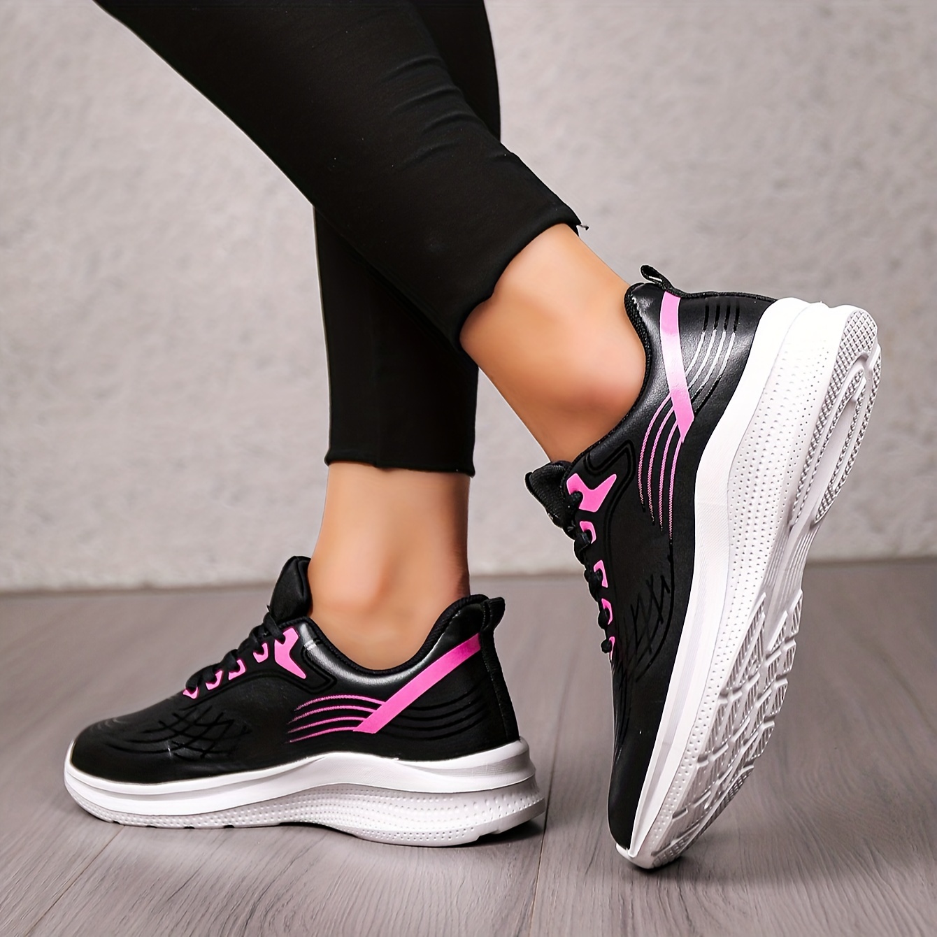 Zapatillas De Running Impermeables De Cuero Sintético Con Amortiguador De  Aire Para Mujer, Zapatillas Deportivas Antideslizantes, Calzado Deportivo  Para Mujer, Moda de Mujer